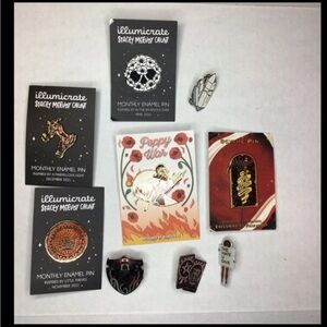 Illumicrate YA Book pin brooch lot